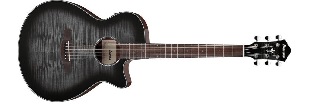 Ibanez AEG70 Acoustic-Electric Guitar - Transparent Charcoal Burst High Gloss