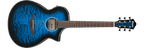 Ibanez AEWC16QA Acoustic-Electric Guitar - Transparent Blue Sunburst High Gloss
