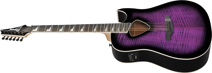 Ibanez Altstar ALT50FA Acoustic-Electric Guitar - Transparent Violet Sunburst