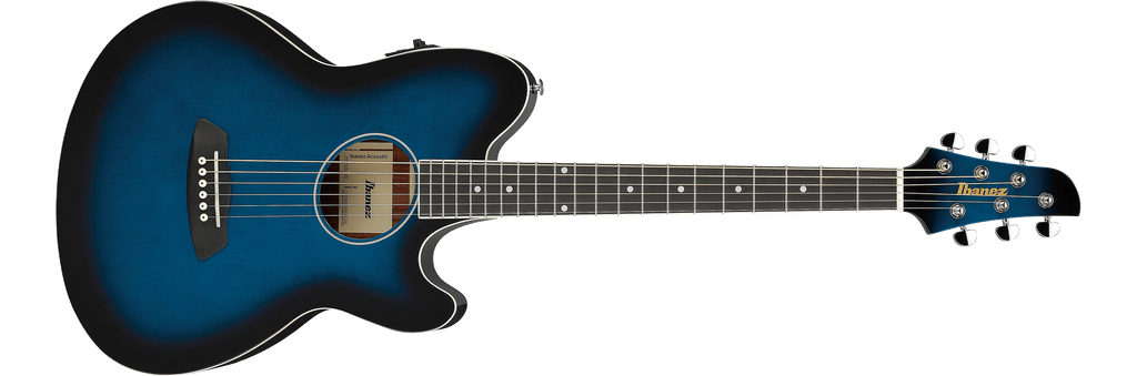 Ibanez Talman TCY10E Acoustic-Electric Guitar - Transparent Blue Sunburst High Gloss