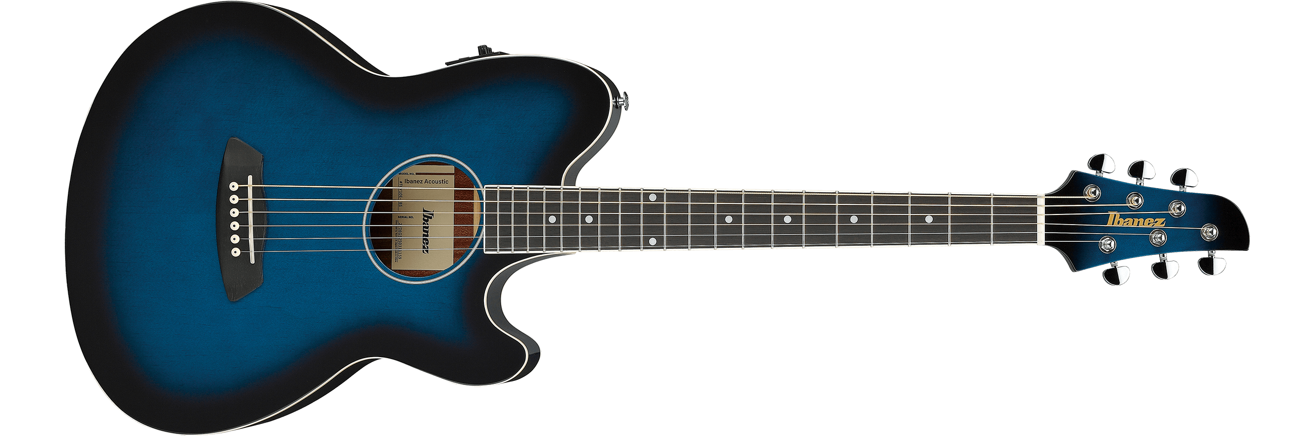 Ibanez Talman TCY10E Acoustic-Electric Guitar - Transparent Blue Sunburst High Gloss